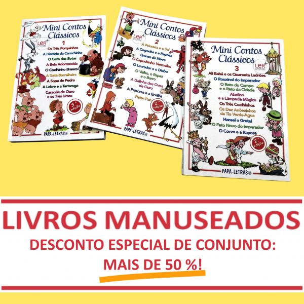 CONJUNTO Colectânea Mini Contos Clássicos 1, 2 e 3 (MANUSEADOS)