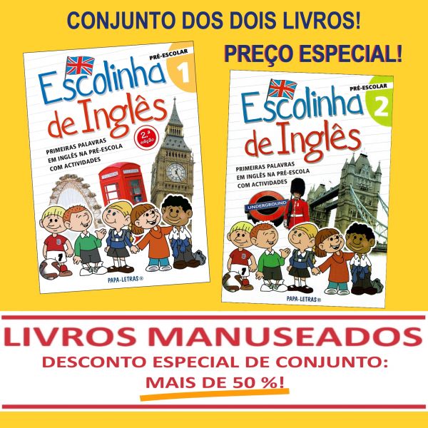 CONJUNTO Escolinha de Inglês 1 e 2 (MANUSEADOS)